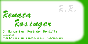 renata rosinger business card